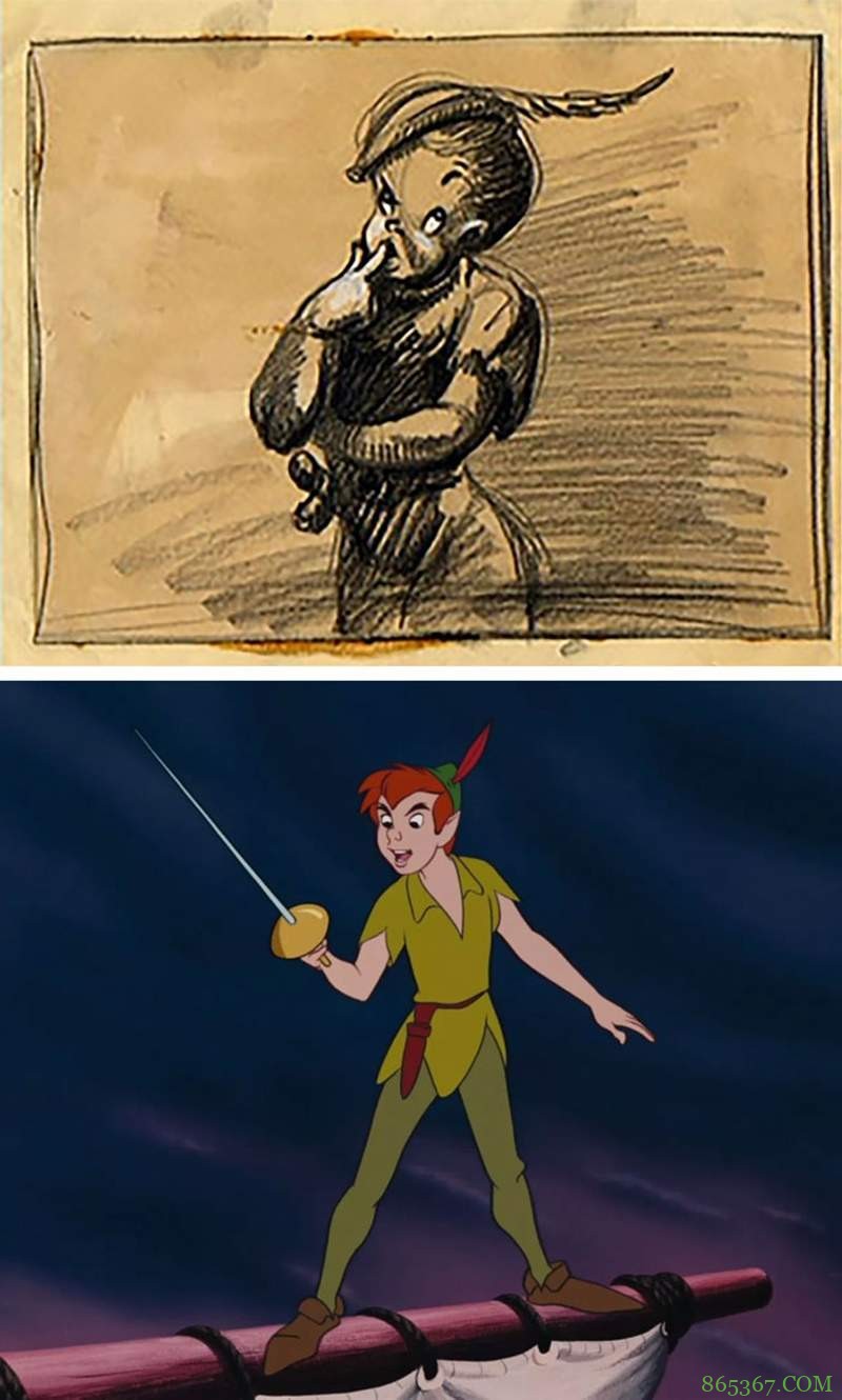 迪士尼经典角色原始概念图 阿拉丁与概念图差异大