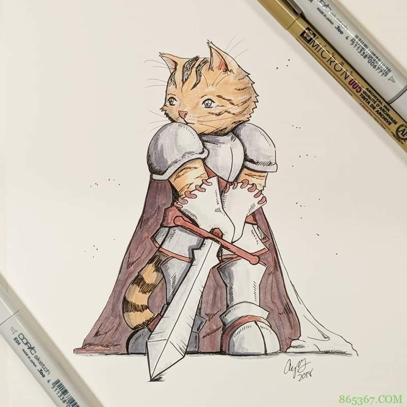 RPG职业喵星人 高冷猫咪插画角色扮演游戏