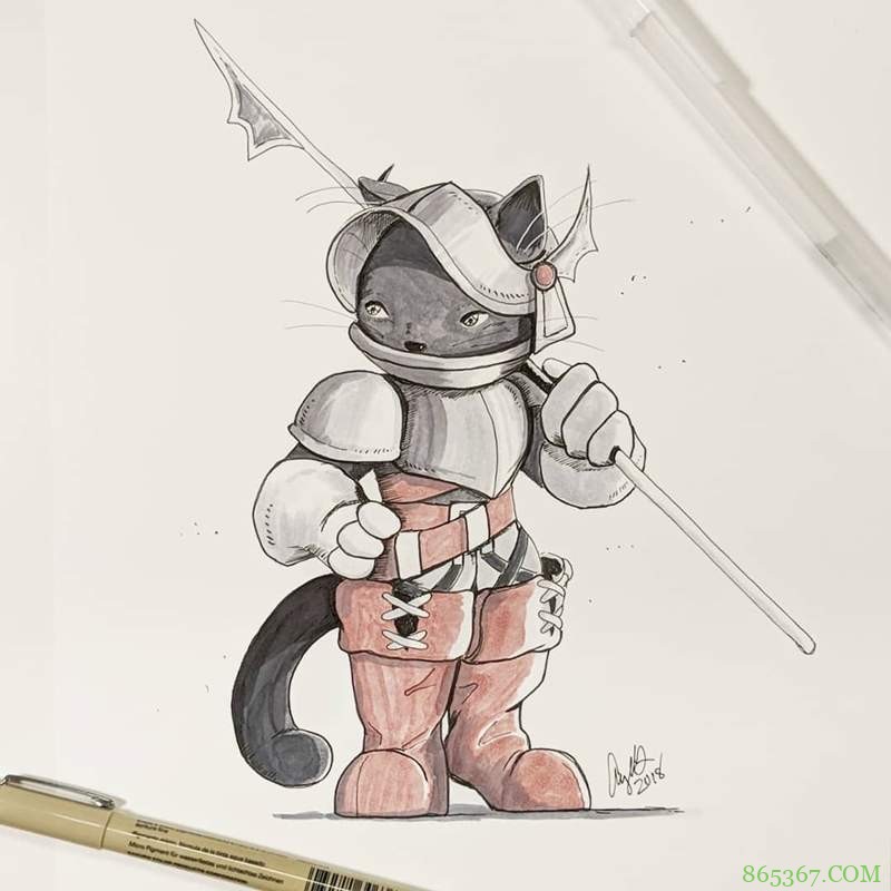 RPG职业喵星人 高冷猫咪插画角色扮演游戏