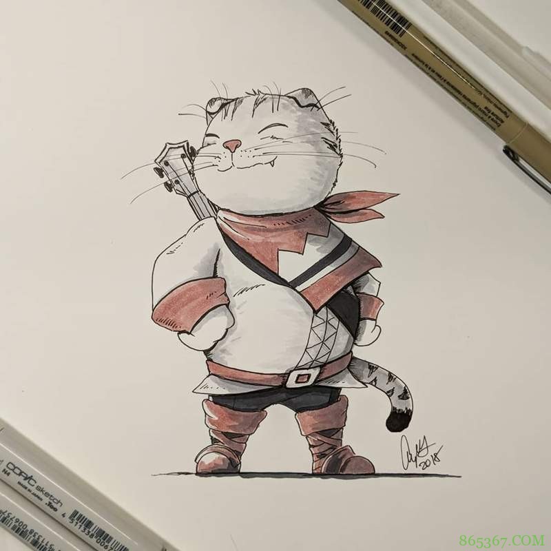 RPG职业喵星人 高冷猫咪插画角色扮演游戏