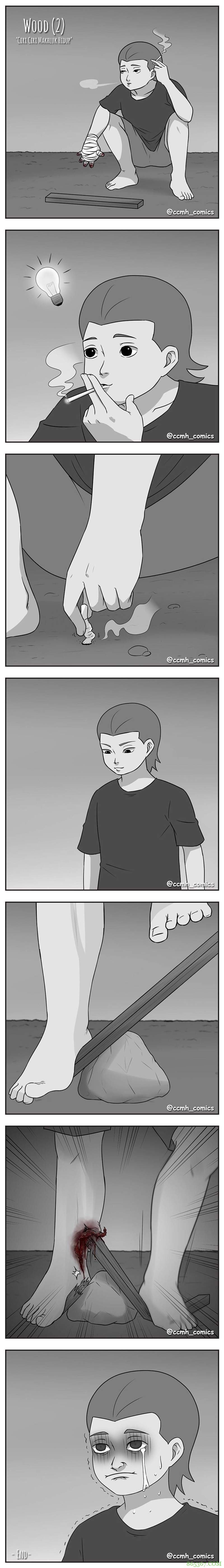 无声漫画“每日意外” 看完“恐怖感”漫画宛如身临其境