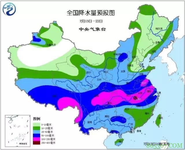 官方再发蓝色预警 周六起更大暴雨或袭长江流域