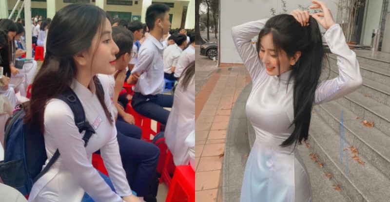 越南「清新正妹」畢業典禮照引網友瘋傳　貼身奧黛展現火辣曲線