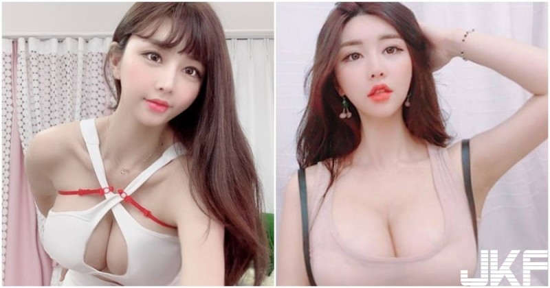 韓國美乳妹將學生服撐爆，用舌頭挑逗「巨乳大放送」！