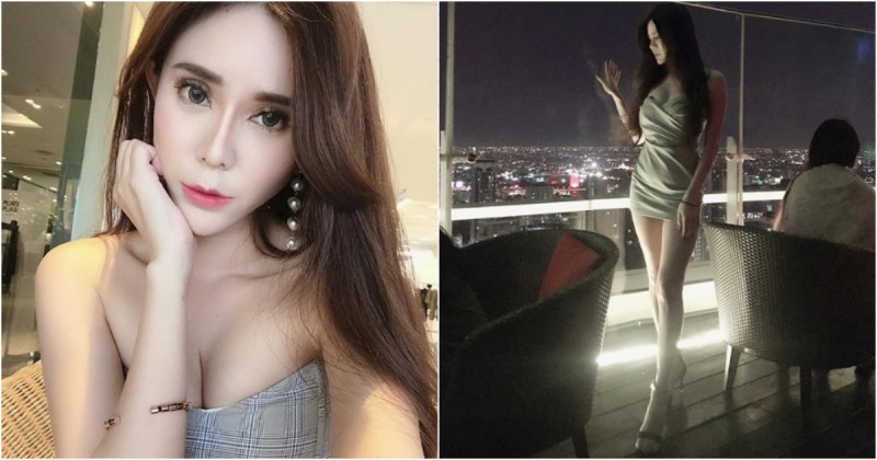 高空酒吧出現「長腿美人」NiNi火辣身材路人看呆 平時還最不愛穿褲子～