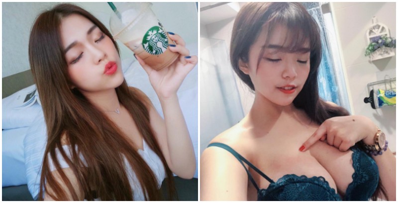 拿鐵的奶自己加！「性感正妹」抵擋不住咖啡的魅力，奶味越重越喜歡！