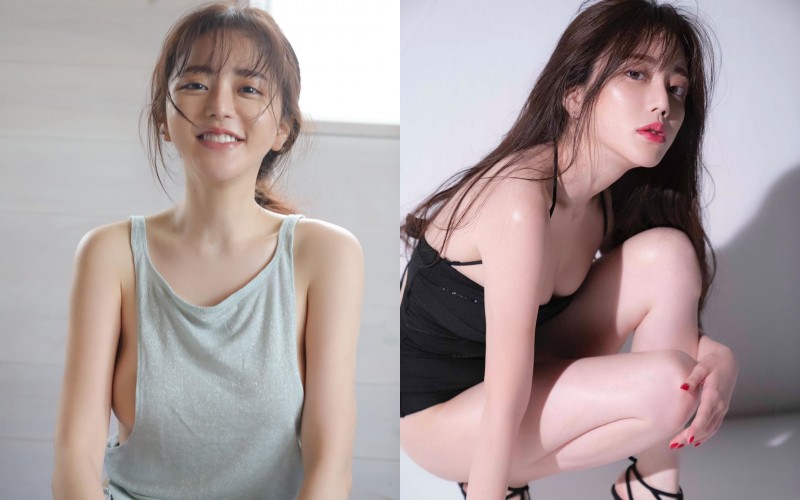 正妹大胃王「谷あさこ」細肩帶背心內衣失蹤　轉身「側乳溢出」飽滿胸型外洩