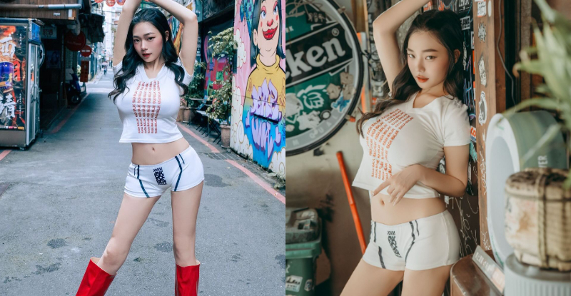 火辣女神「苡昕Yuri」現身西門町美國街，「狹長媚眼」根本台版Jennie！