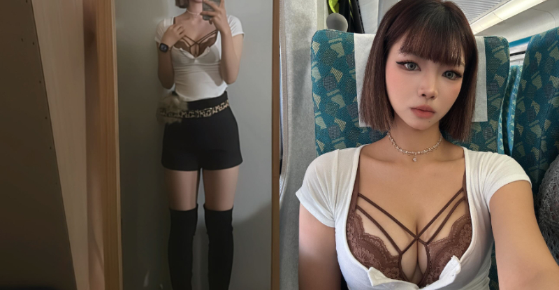 辣妹沒冬天！高鐵車廂撿到「珍珠」，「蕾絲包不住」超猛北半球！