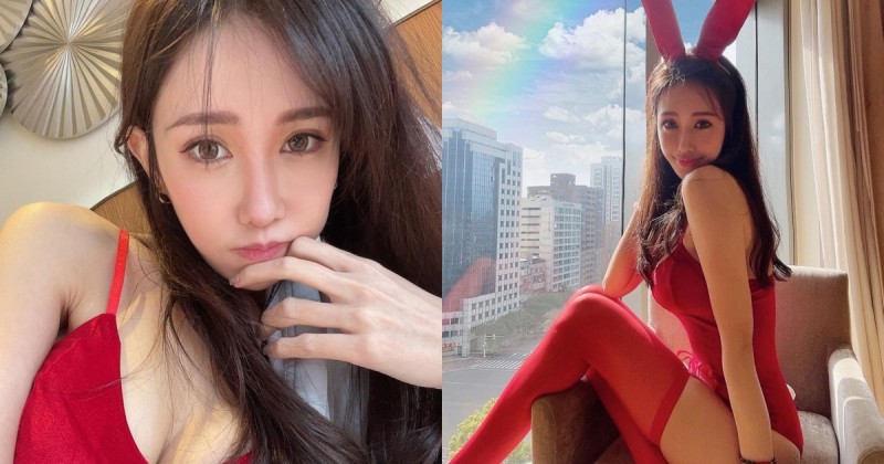 氣質型大美女「Fifi」情人節辣扮兔女郎，超性感「美胸翹臀」粉絲看了想抱緊處理