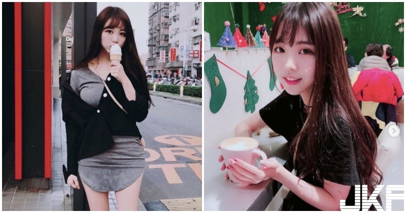 曲線好兇！正妹吃冰淇淋「衣服繃好緊」，不經意就露出「超養眼深溝」！