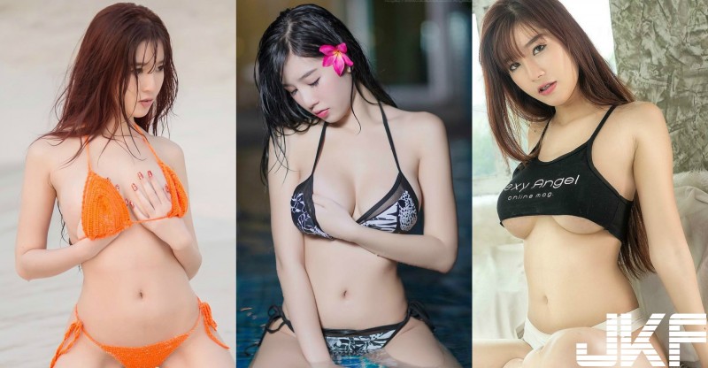 巨乳正妹「偏愛揉奶」！拍照有個「壞習慣」就是把手伸進比基尼裡搓揉…