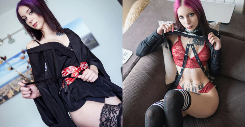 狂野刺青妹暗黑風格夠嗆辣　詭譎氣息一波接一波襲來不斷刺激敏感神經