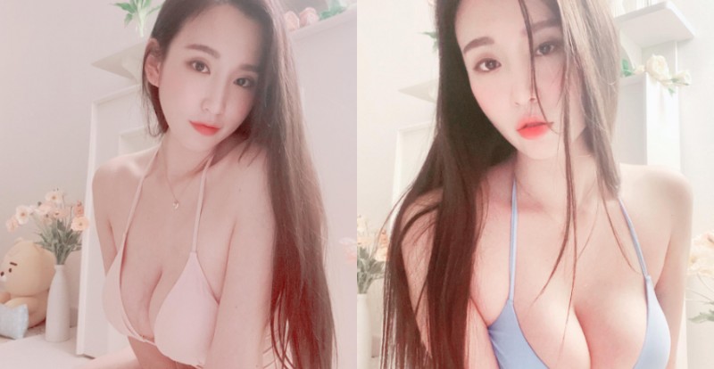 動圖太猛！白嫩巨乳小姐姐跑起來　胸前立刻掀起「波濤洶湧」！