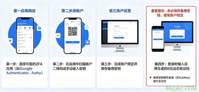 如何设置高强度的账户二次验证（2FA）