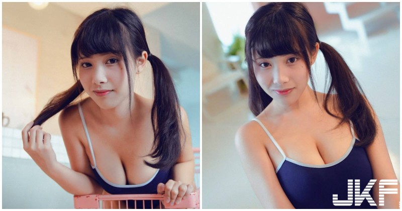 噗寶少女的「惹火美乳」誘惑，前傾時「飽滿乳溝」讓人狂噴鼻血！